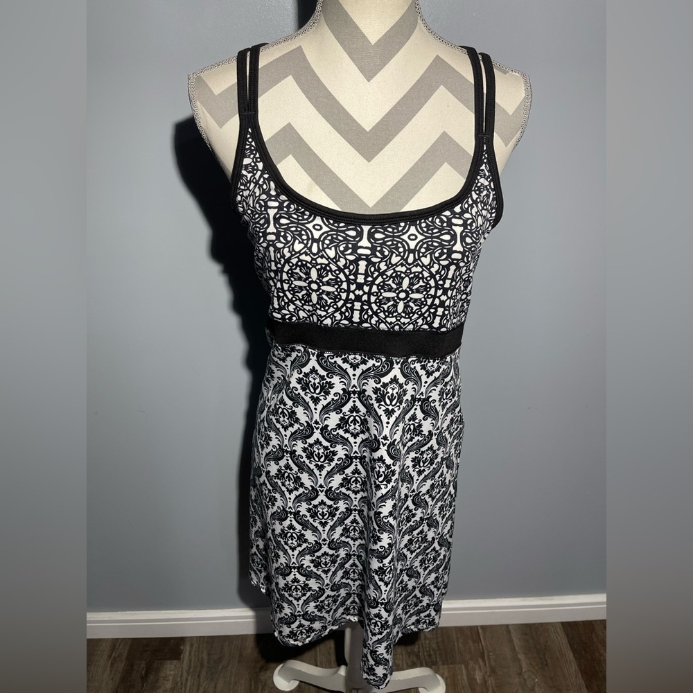 Lola Black and White Patterned Dress